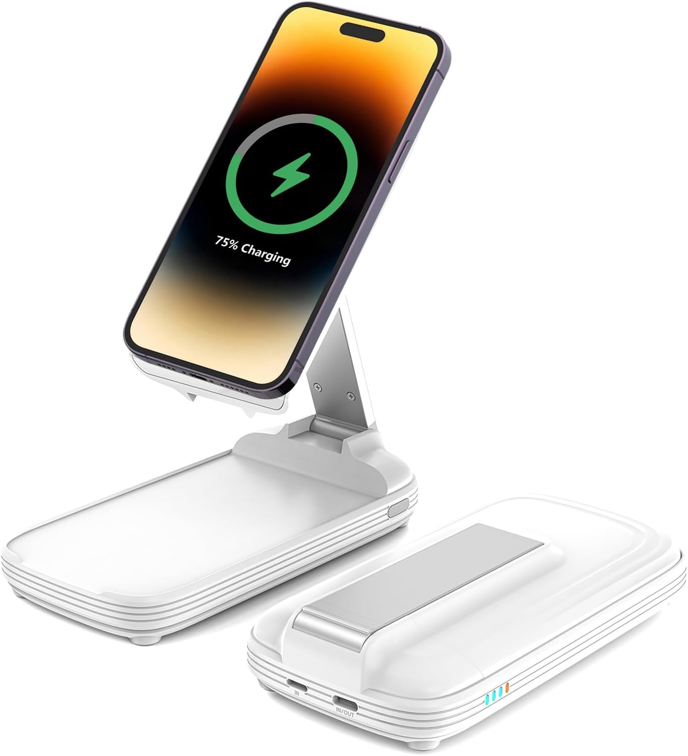 3 in 1 Wireless Charger,Wireless Charging Station for Apple,10000mAh Power Bank,Portable Charger with LED Display,20W Magnetic Fast Charging Stand for iPhone16/15/14/13/12 All Series & AirPods& iWatch