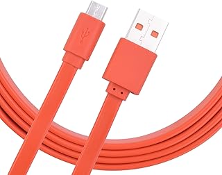 Replacement Flip 4 Charging Cable Micro USB Fast Charger Flat Power Cord Compatible with JBL Bluetooth Speaker Flip 3 4 GO Xtreme Charge 2+ Charge 3 Pulse 2 3 Clip 2 Micro II Micro Trip Speaker-Orange