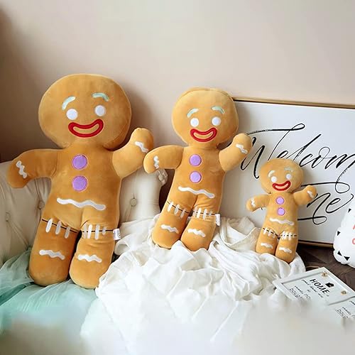 Miniatura 2 de Walbest Lindos juguetes de peluche de hombre de jengibre, animales de peluche, almohadas suaves para decoración de fiesta de Navidad