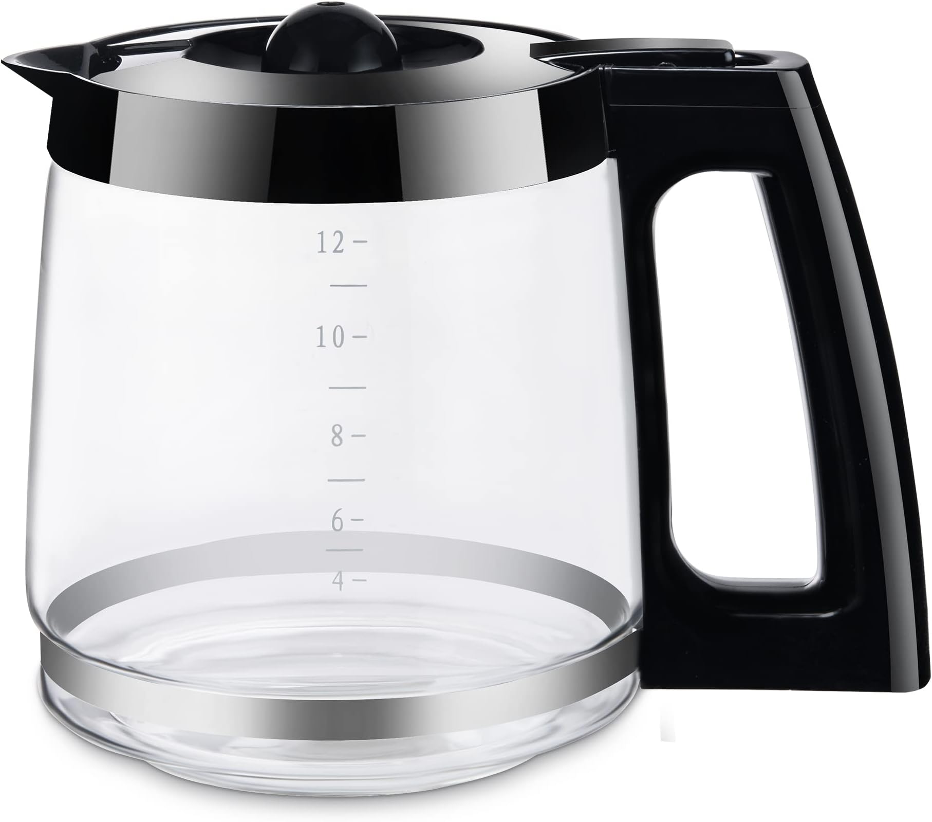 Ulrempart 12-Cup Replacement Coffee Carafe Pot | Compatible with Hamilton Coffee Maker, Machine, Brewer | Fit for Models 49980A, 49980Z, 49983, 49618, 46300, 46310, 49976, 49966, 49350 | Black