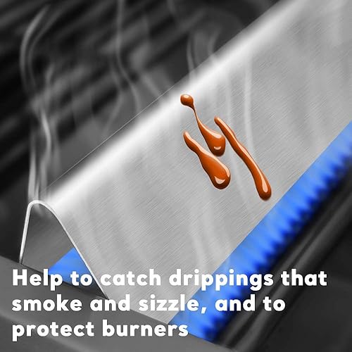 Vista 4 de Uniflasy Barras aromatizantes 7537 7536 de 22.5 pulgadas para Weber Spirit 300, E310, E320, Genesis Silver B C, Genesis Silver Gold B C, Platinum B