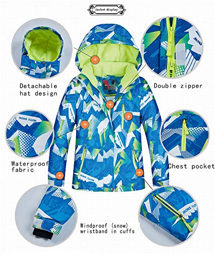 Image of Girls /Boys Snowsuits Hooded Insulated Windproof Winer Coats Ski Jacket Snow Pants Set