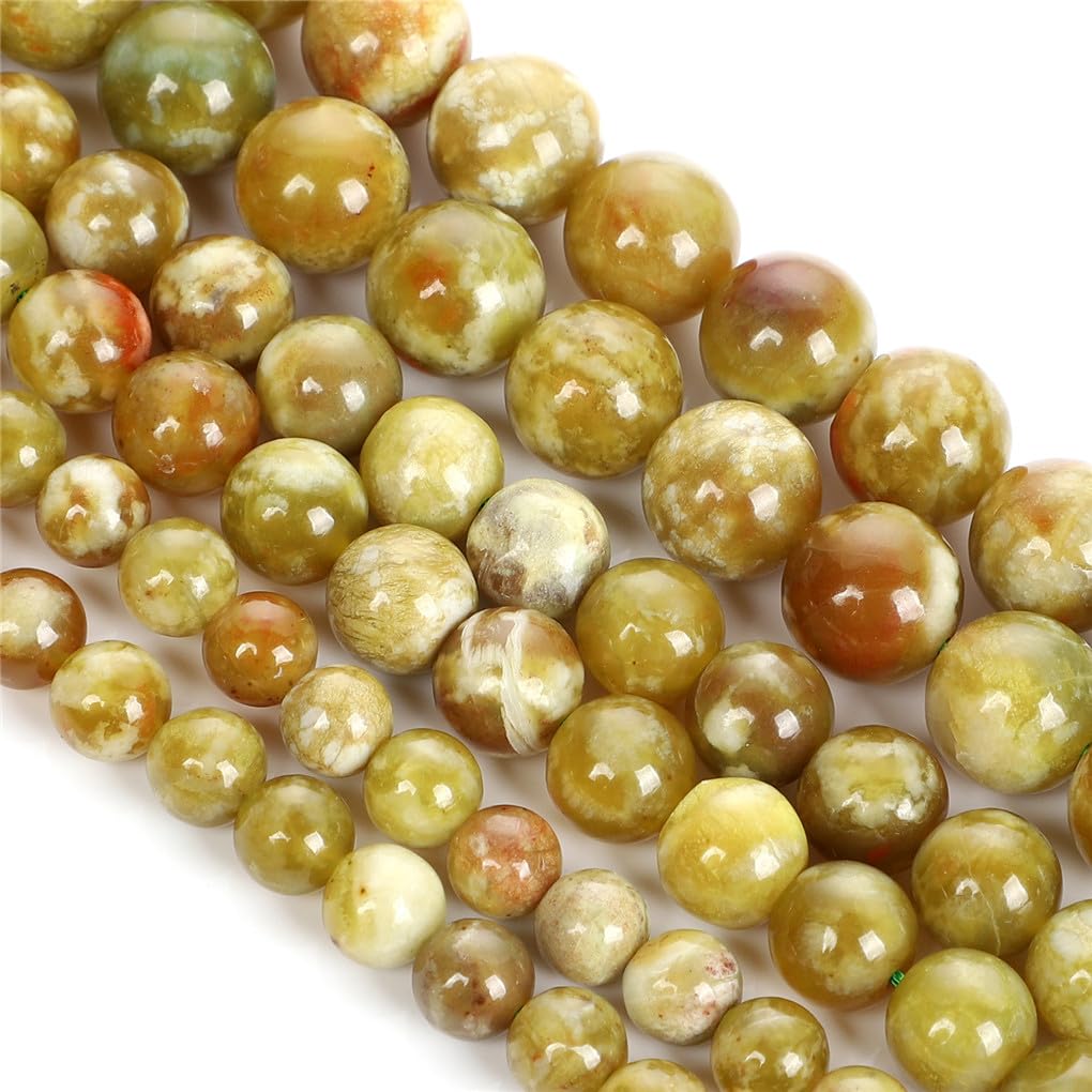 Perles en pierre naturelle lisse : perles entretoises rondes pour bracelet DIY