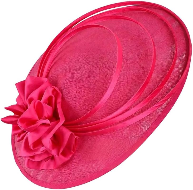 Women's Large Flower Hat Luxury Style for Church Wedding Cocktail Tea Party Balaclava
