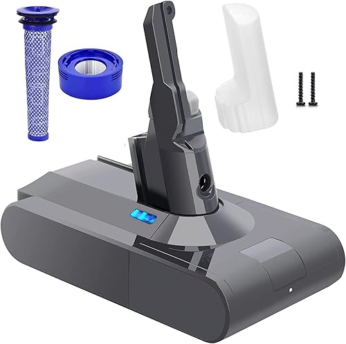 Reemplazo de batería de 21.6V 6.0Ah para Dyson V8 Batería Li-ion 215681 967834-05 SV10 V8 Absoluto/Animal/Motorhead/Fluffy/Cable Aspiradora de mano