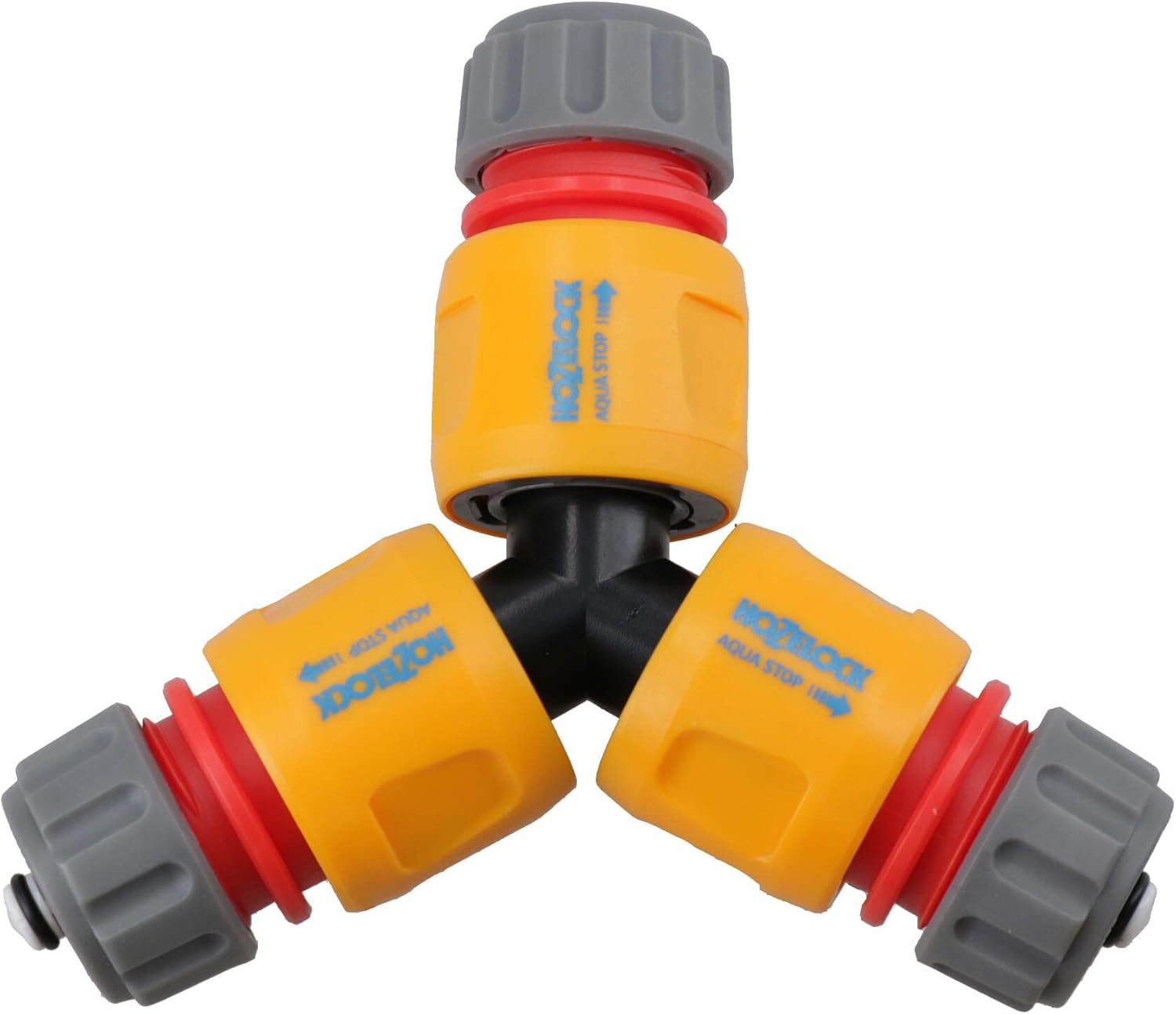 3 Way Garden Hose Pipe Connector Joiner + 3 Hozelock Quick Release