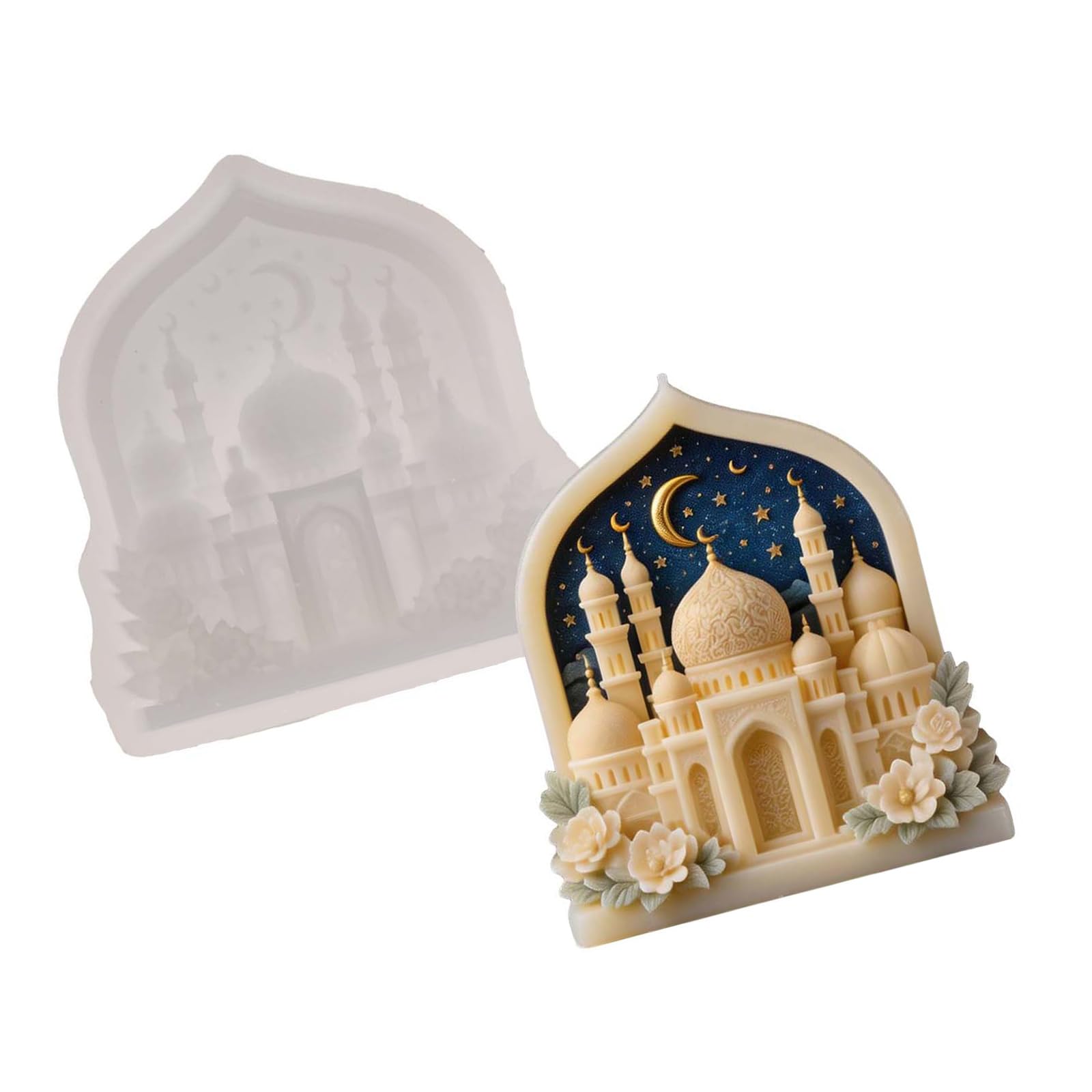 CUNZJIA Shape Candle Silicone Mold Food Grade for Scented Candle Handmade Soap Crafting Easily Release Design