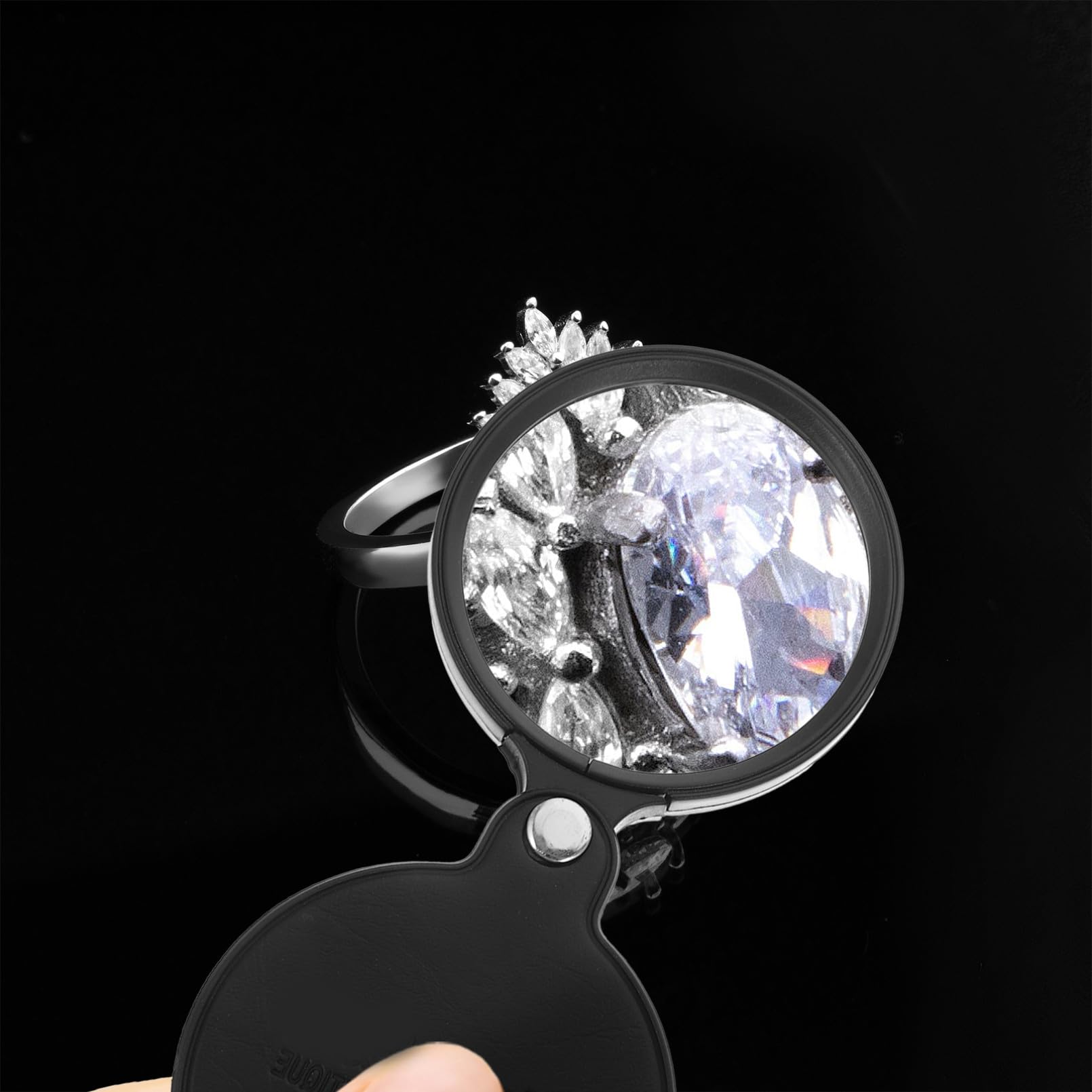 Lurrose 5St Lupe büchet plastikenten Magnifying Mirror vergrösserungsbrillen vergrößerungsglas hochstihl Magnifier Handvergrößerung Gadgets Schmuck tragbar wiederaufladbar Black