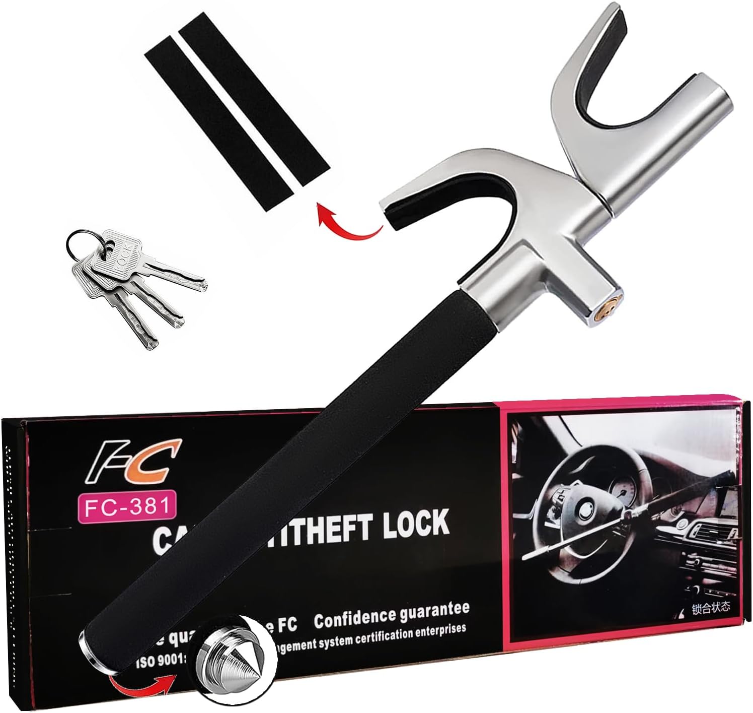 Steering Wheel Lock, Heavy Duty Car Steering Wheel Locks, Car Lock Anti