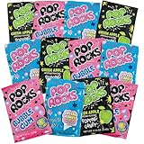 Pop Rock Candy Assortment, 12 pack - Cotton candy, green apple and bubble gum flavors