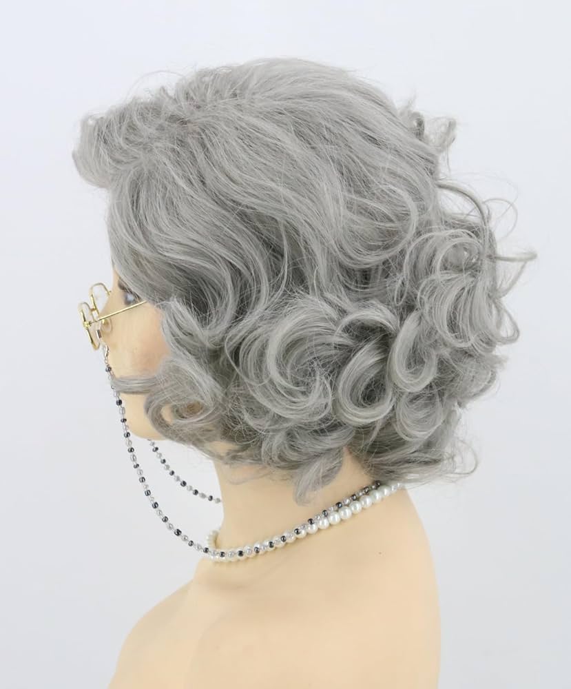 Amazon.co.jp: Topcosplay おばあさん ウィッグ ネックレス