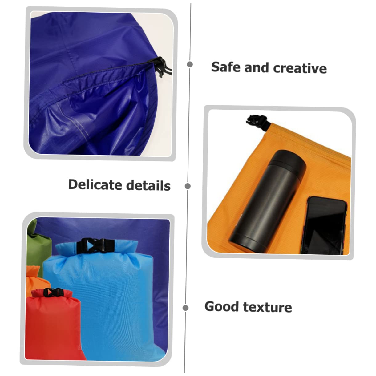 Toddmomy 2 Set Borse Impermeabili Sacche Leggere E Resistenti Per Attività Per Camping E Backpacking 6 Pezzi * 2
