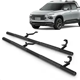 Par Estribo Lateral Tubular 2.1/2' Preto Montana 2023 A 2025 Aço Carbono Kit Fixação Incluso
