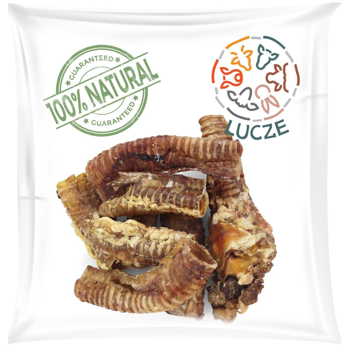 Rinderstrossen XXL für Hunde 5 kg, 35–40 cm extra große Hundekauartikel, 100% Natur Kausnack & Kauartikel getreidefrei, hypoallergen Zahnpflege Snack, proteinreich & Barf geeignet von Lucze