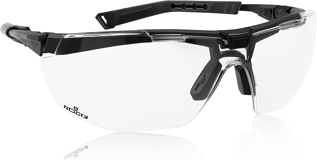 NoCry Safety Glasses with Floating Clear Lenses, Premium Anti Fog and Anti Scratch Coating, and SoftPad Adaptive Frames; UVA and UVB Protection; EN 166, EN 169, EN 170, EN 172 & EN 175 Certified
