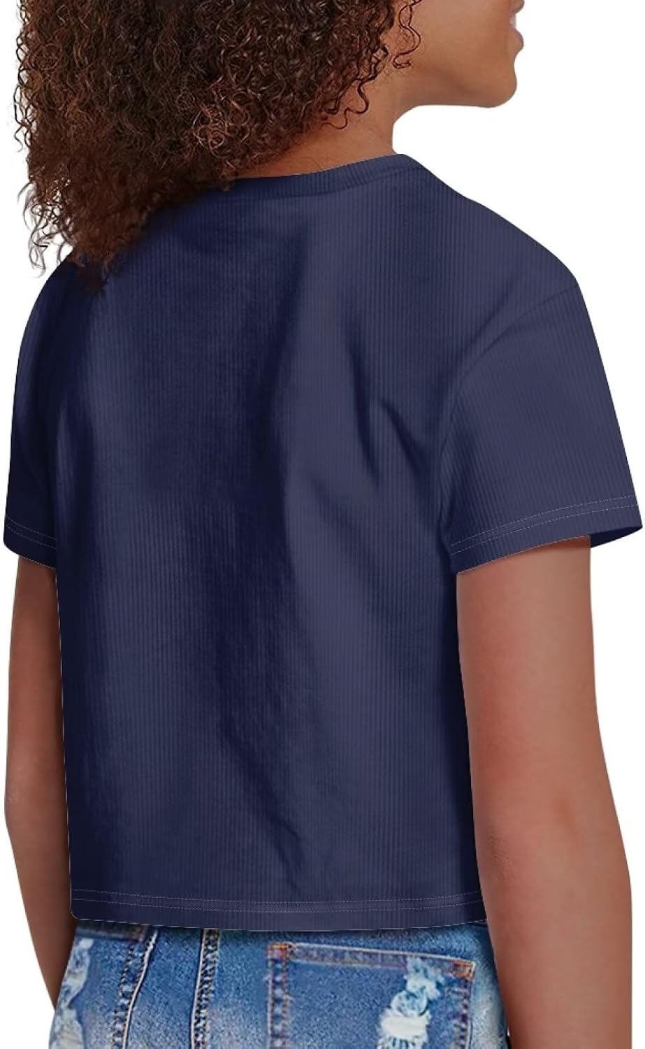 Crop Tops for Girls Size 5-14 Short Sleeve T-Shirt Summer Casual Tees Top Kids Cropped Shirts