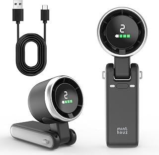 Portable Compact Handheld Fan, 3600mAh, USB Rechargeable Battery Operated, 5 Gears wind, Display Electricity & Speed in Real Time, Turbo Foldable Fans, Quiet Personal Fan for Travel, Home, Office
