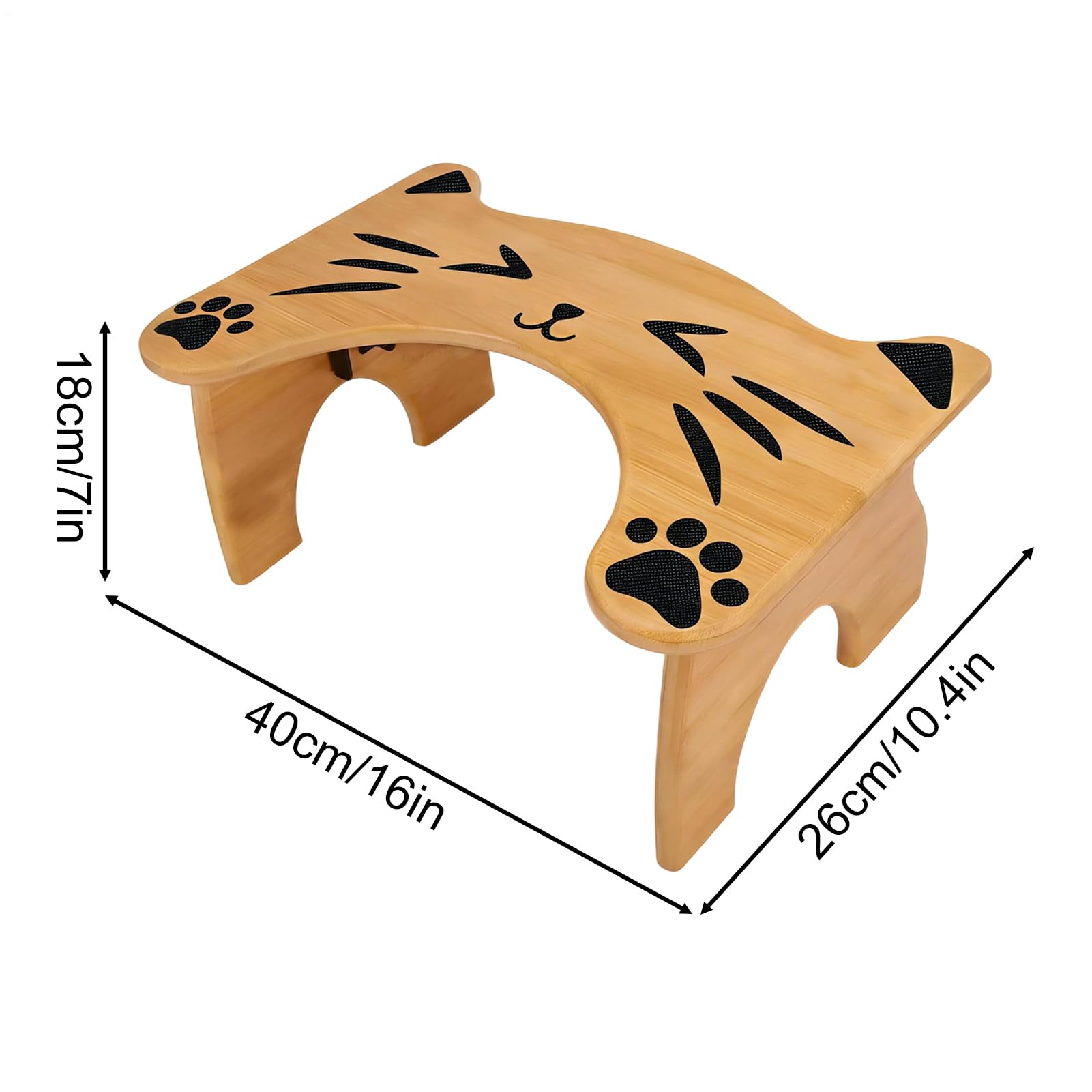 Sgabello da Bagno Pedana Antiscivolo Per La Posizione Di Squat | Sgabello Wc Pieghevole in Legno Altezza 18 Cm Per Adulti, Doccia, Bambini E Anziani