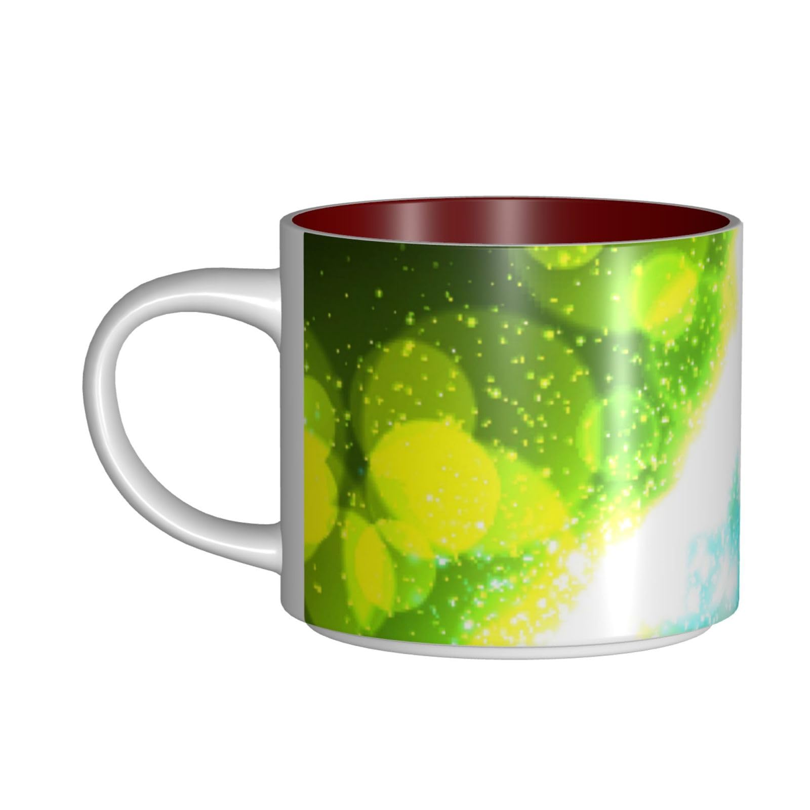 Tazza di caffè di ceramica di grande capacità stampata palla di calcio fresco