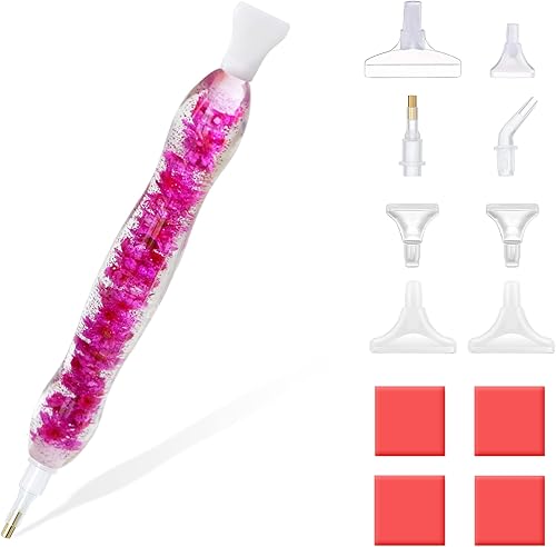 Bolígrafo de arte de diamante, bolígrafo de resina con diamantes, accesorios de herramientas, diseño ergonómico, bolígrafos de punto de diamante
