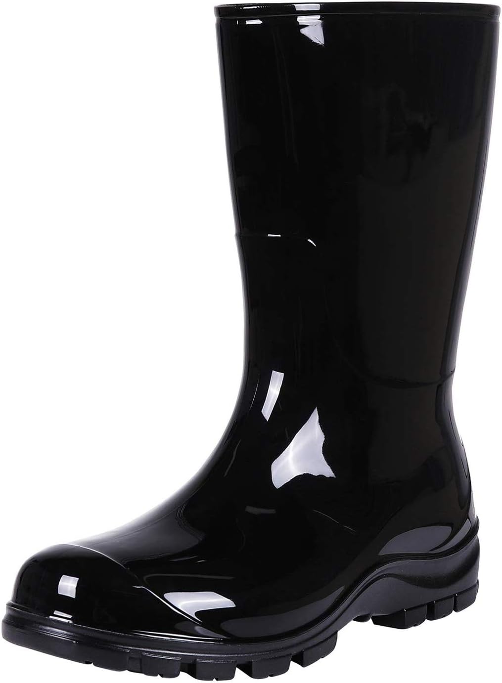 AsgardWomen's Mid Calf Rain Boots Printed Waterproof Rubber Boots Short Garden Shose