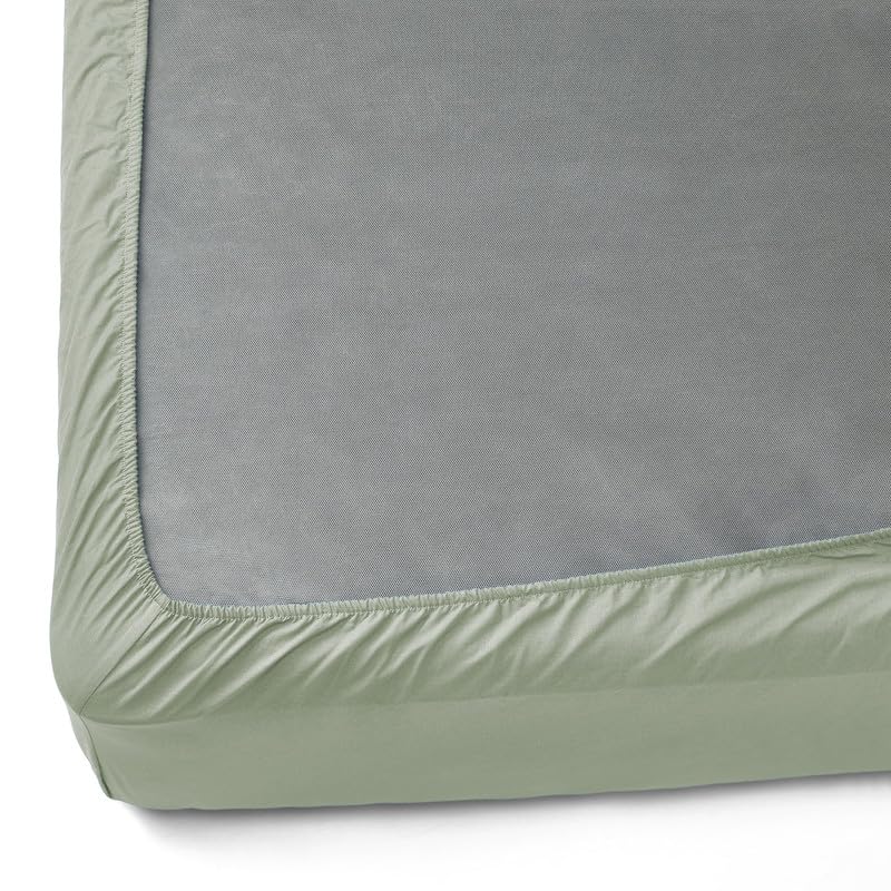 Image of Naksh Elastic Fitted Bedsheets King Size 78 x 72 Inch, 210 TC Plain Pure Cotton, Silver | 1 King Size Bedsheet with Elastic Fitted and 2 Pillow Covers