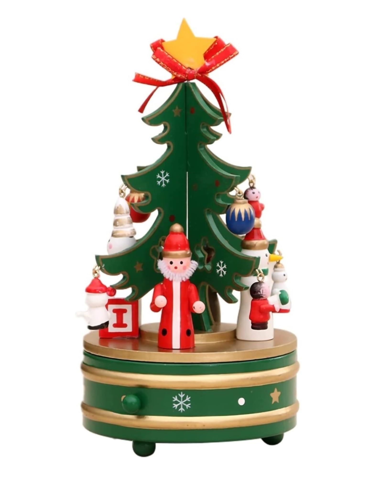 木製クリスマスツリー 　オルゴール 木製クリスマスツリー型オルゴール