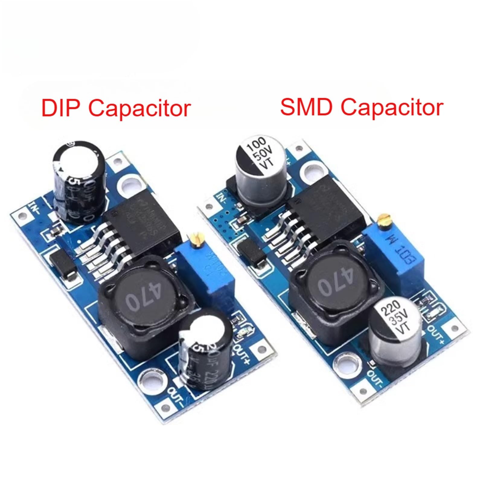 50 Uds LM2596 DC-DC módulo convertidor Buck 3A Fuente de alimentación Reductora Ajustable 24V a 12V/5V/3V módulo regulador de Voltaje LM2596S(SMD Capacitor)