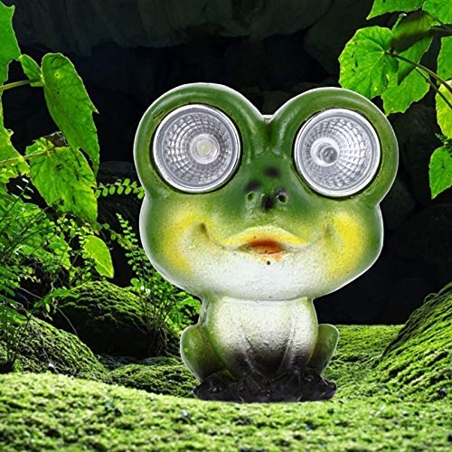 Yardwe Luz Solar Sapo Solar Estátua Jardim Jardim Decoração Ao Ar Livre para Pátio Gramado Quintal (