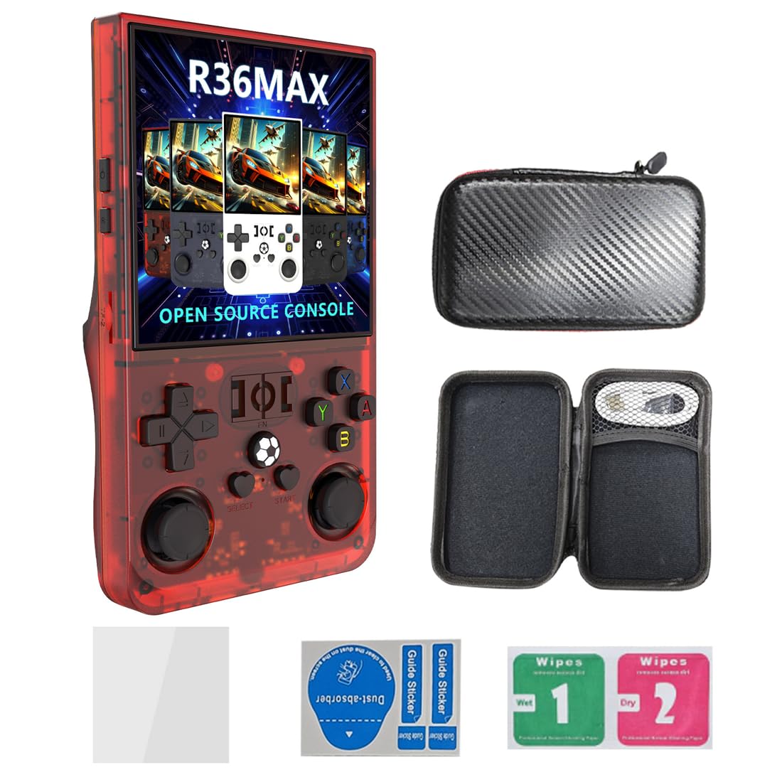 Console Portable R36MAX - Linux Open Source, 30 000 Jeux Rétro, Écran IPS 3.5", Autonomie 8h, Carte 128 Go Incluse