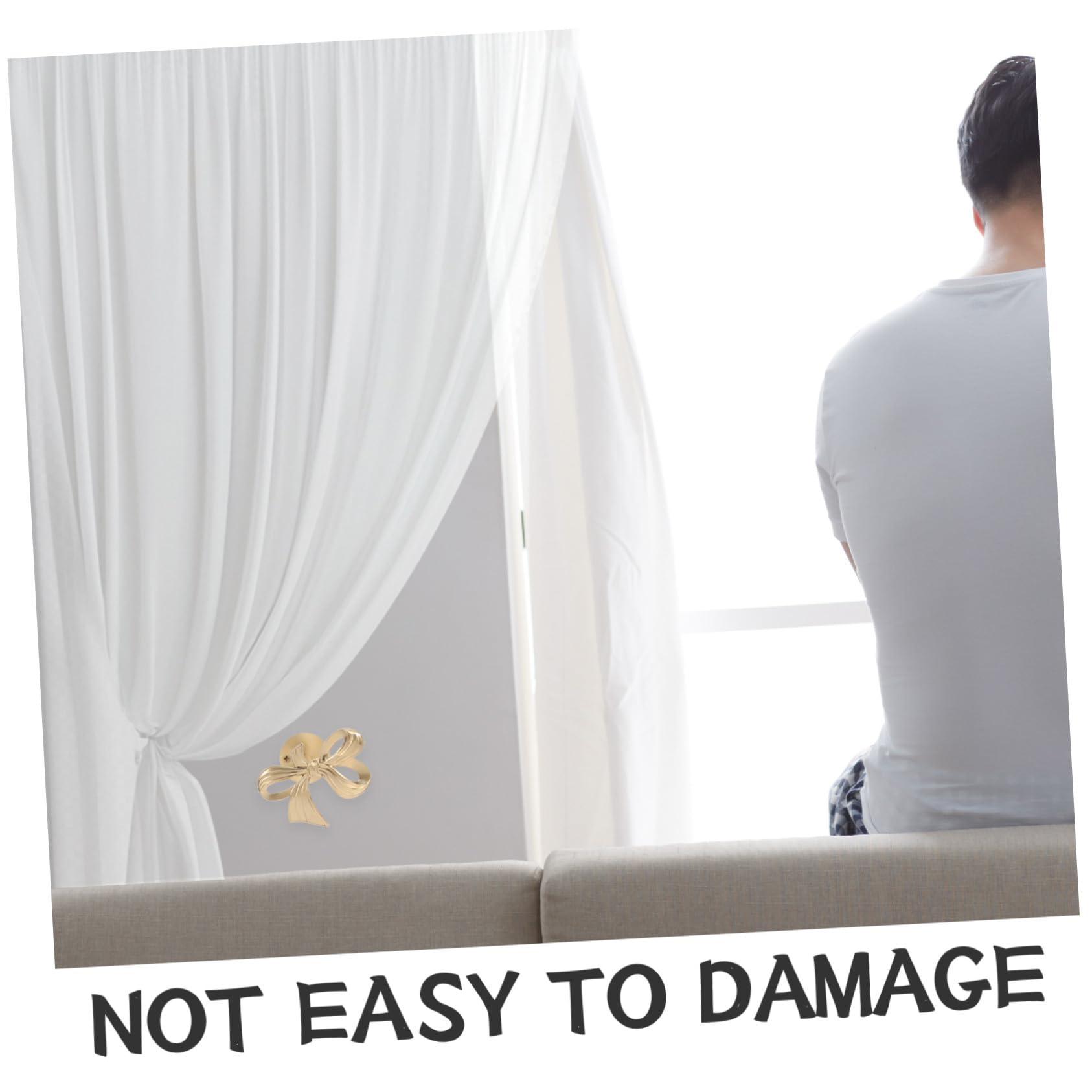 TOYANDONA Crochets Muraux Laiton Doré à Nœud Décoratif pour Rideaux Supports Solides pour Attache de Rideaux Porte-Manteaux et Porte-clés Adaptés Salle de Bain Chambre et Bureau