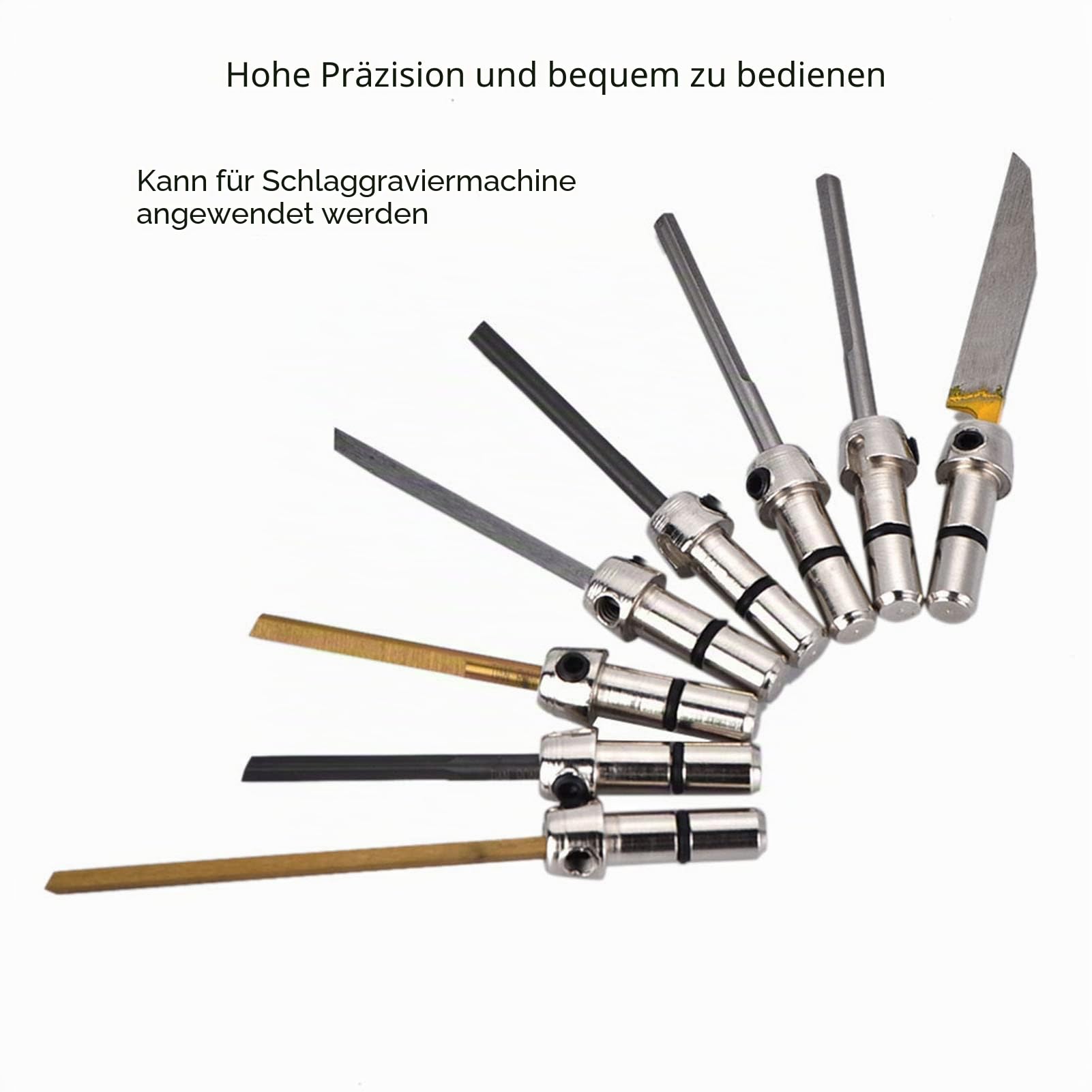 Focket Schmuckherstellungswerkzeug, 8 mèches de gravure, Machines à Graver, Couteau graveur de Haute précision, Unisex-Erwachsene, Frauen, Juwelieren, Hobbyisten, Profis, Metall, 20 * 15 * 2cm