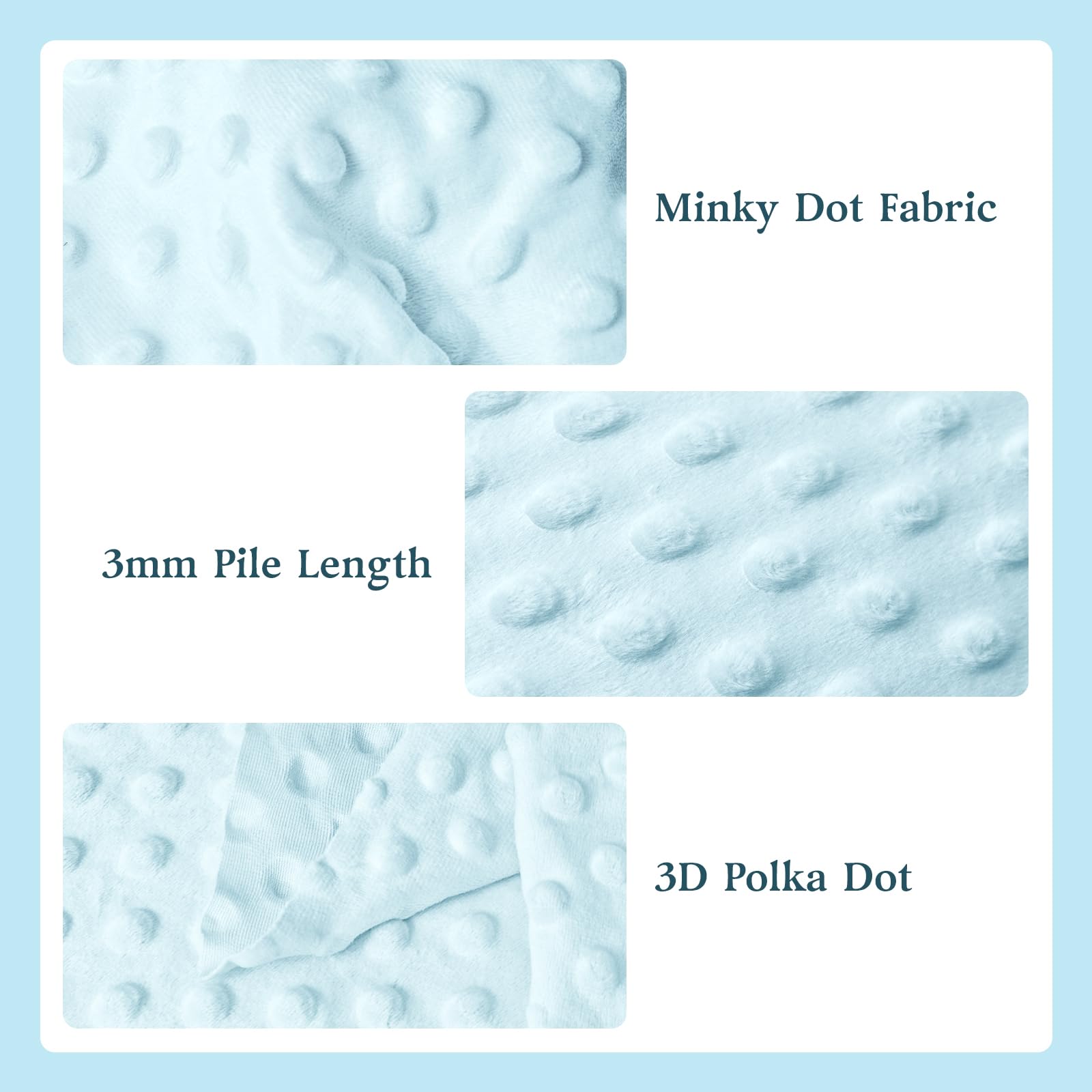 1 Yard Beige Minky Dot Fabric by The Yard, Soft Plush Fleece, Cuddle Dimple Dot for Sewing Baby Blankets, Pillow Covers & Crafts (1 Yard, Beige) - 4