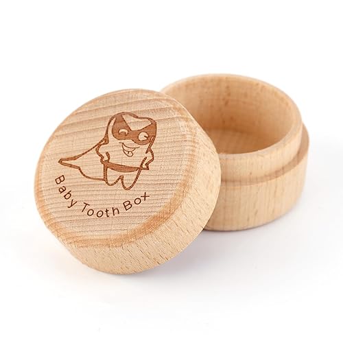 Caja de madera para recuerdos de dientes, caja de almacenamiento de dientes de bebé, para la pérdida de dientes, para bebés, niños y niñas disponible en Yaxa Peru