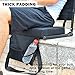 Sheenive Stadium Seat - Wide Padded Cushion Bleacher Stadium Chairs Seats for Outdoor Bench Bleachers with Leaning Back Support and Shoulder Strap, Perfect for NFL & Baseball etc Games,Black