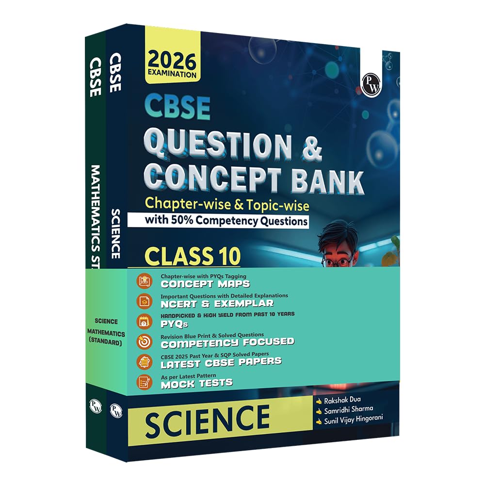 PW CBSE Question and Concept Bank (QCB) Class 10 Science and