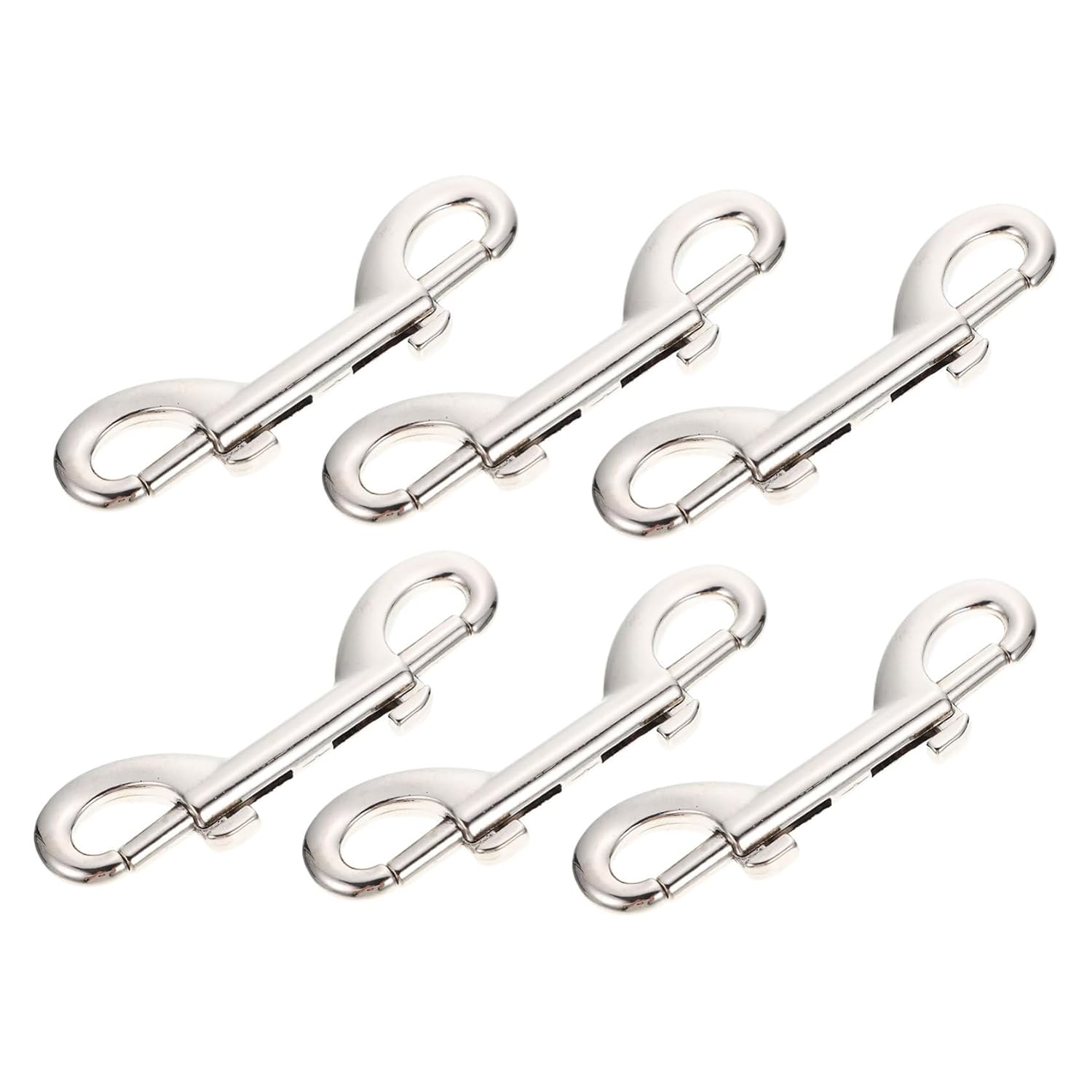 6Pcs Zinc Alloy Snap Hooks for Pet Leashes Heavy Duty Multipurpose Clips for Dog Collars Key Chains Straps and Crafts Durable Fixing Hooks Silver