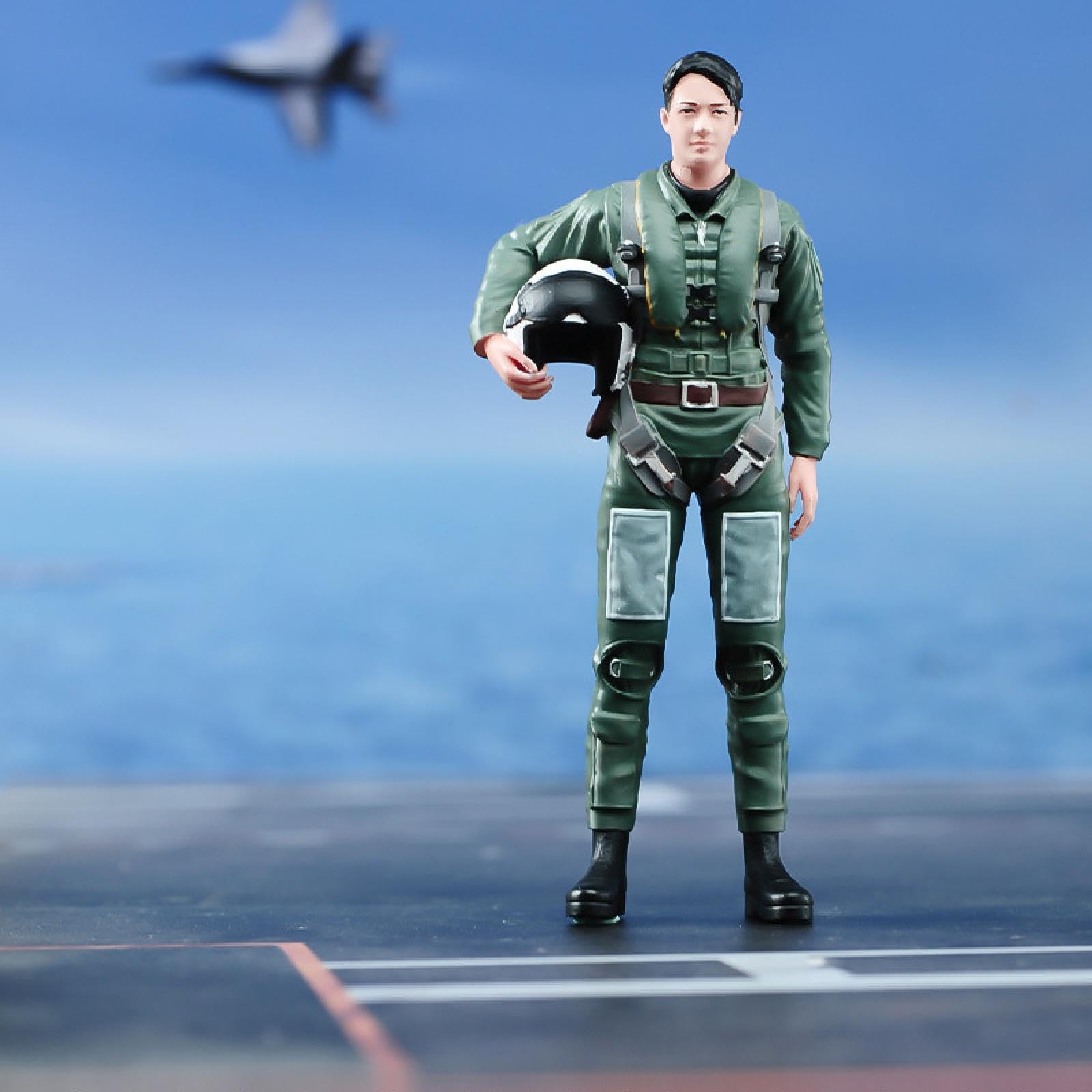 Miniaturfigur 1/24 Maßstab Officer Mini Resin Modell Diorama Sammlerfigur Authentischer Look Präzise für Sammler Regal Dekoration, Male