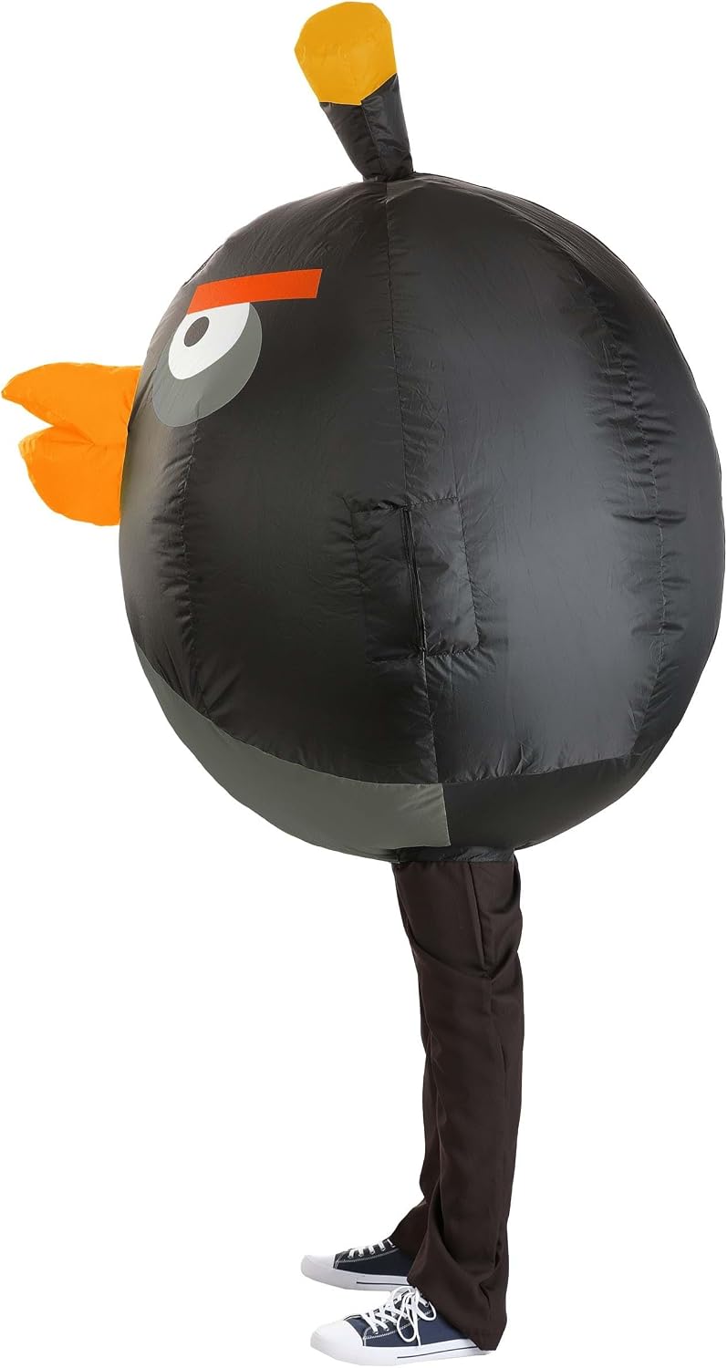 Angry Birds Bomb Inflatable Costume for Adults | Unisex Outfit Ideal for Halloween, Cosplay, & Parties