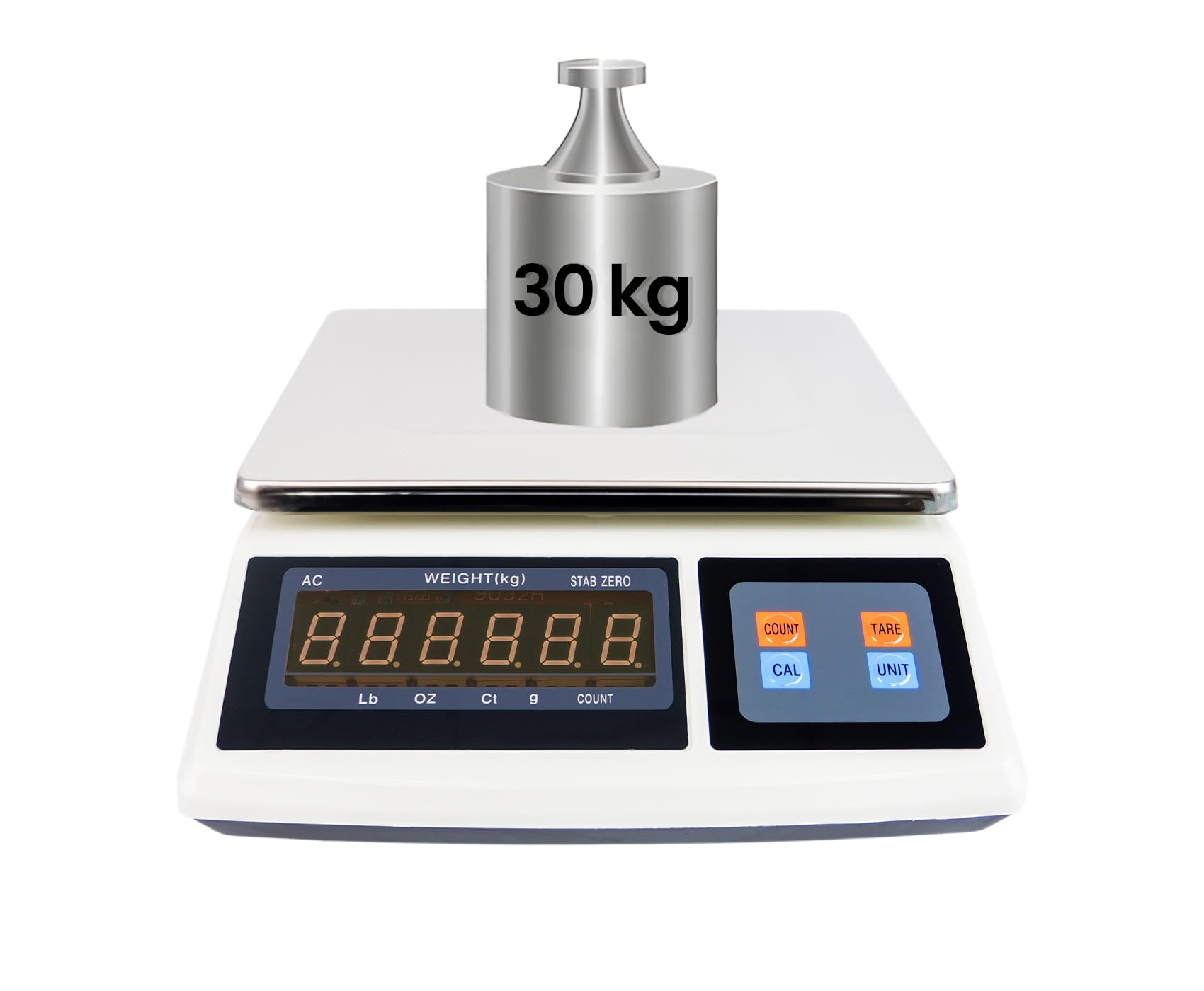 Balance Plate-forme 30 kg, Balance Alimentaire de Haute Précision, Affichage Digital LCD, Balance Electronique Portable, Précise, HDWR wagPRO-S30