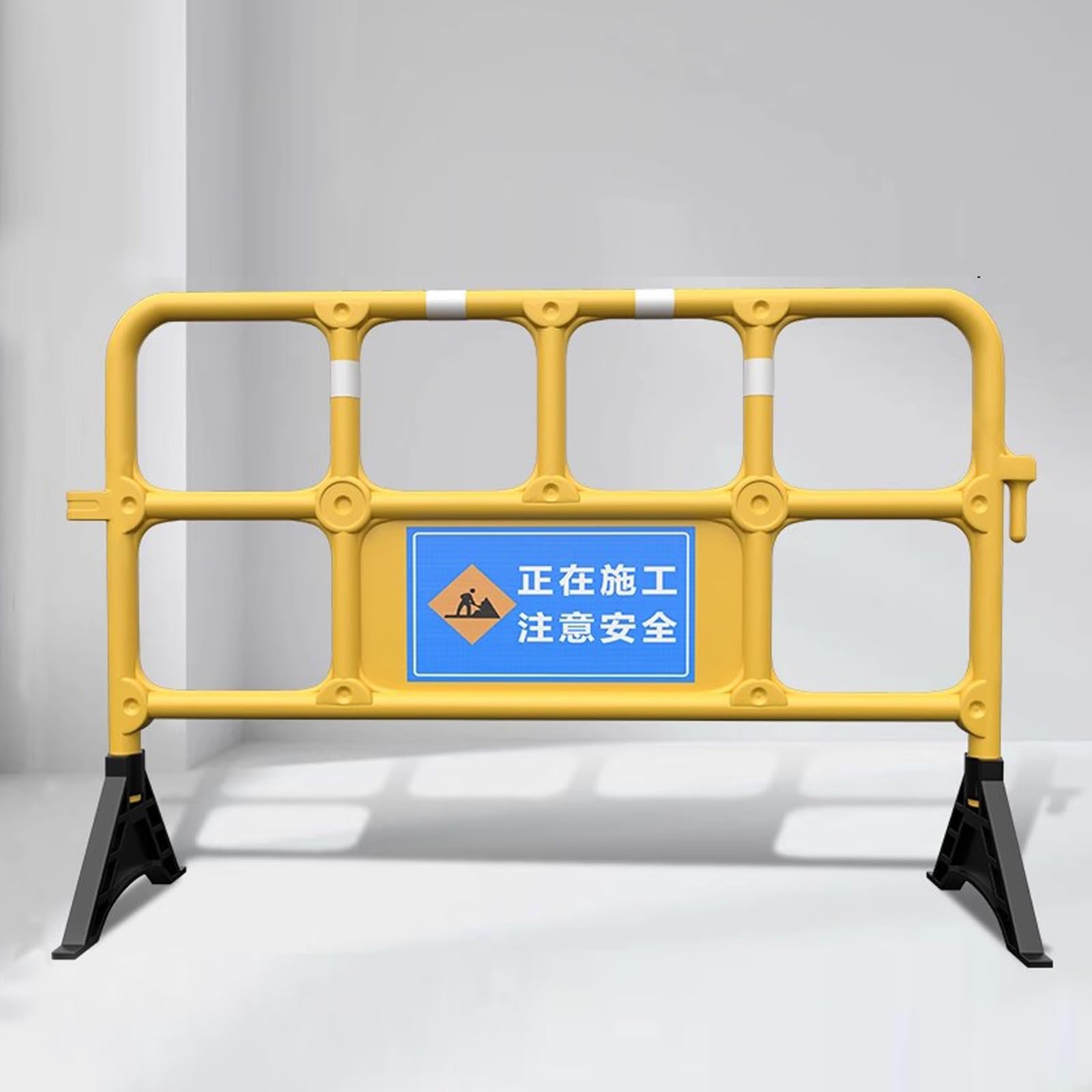 Pali Delimitatori di Traffico Flessibili Paletti Delimitazione Espandibili Barriere Sicurezza Plastica Nastro Riflettente per Vialetti Scale Parcheggi Cantieri Edili(Yellow)