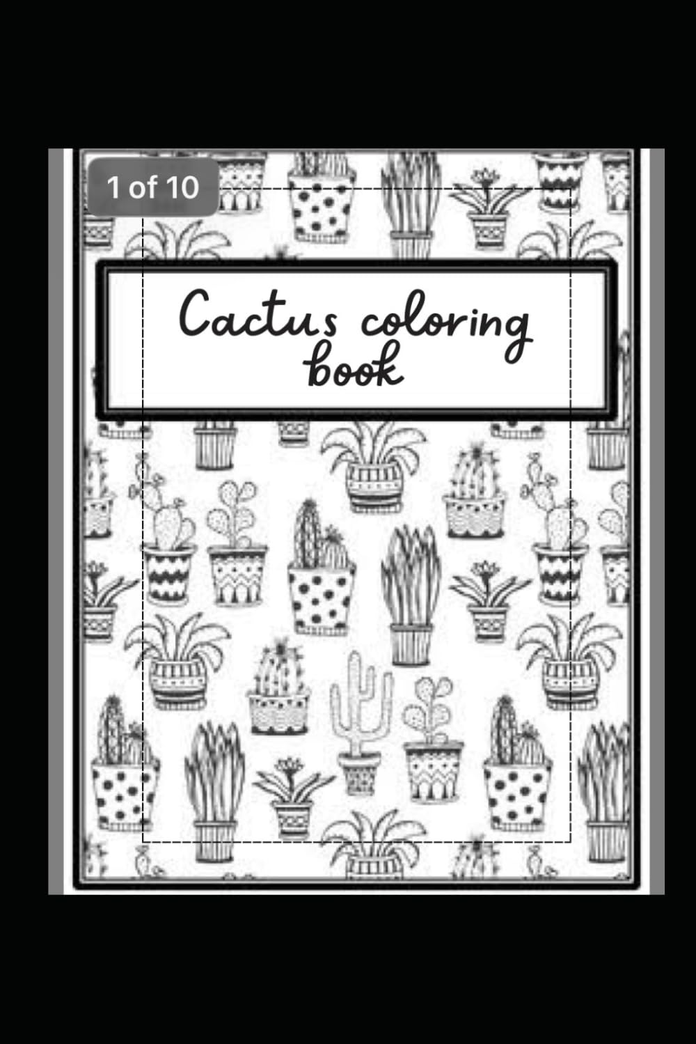 Cactus coloring book