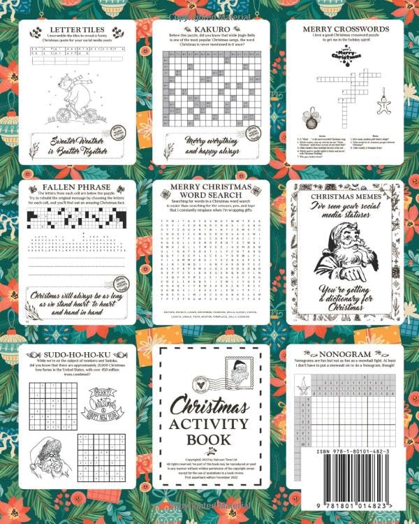 Christmas Activity Book: Relaxing Gift Book for Adults - Over 100 Unique Activities - Affirmations, Word Search, Puzzles, Coloring Pages, Quizzes & More to Relieve Stress and Anxiety! image 3