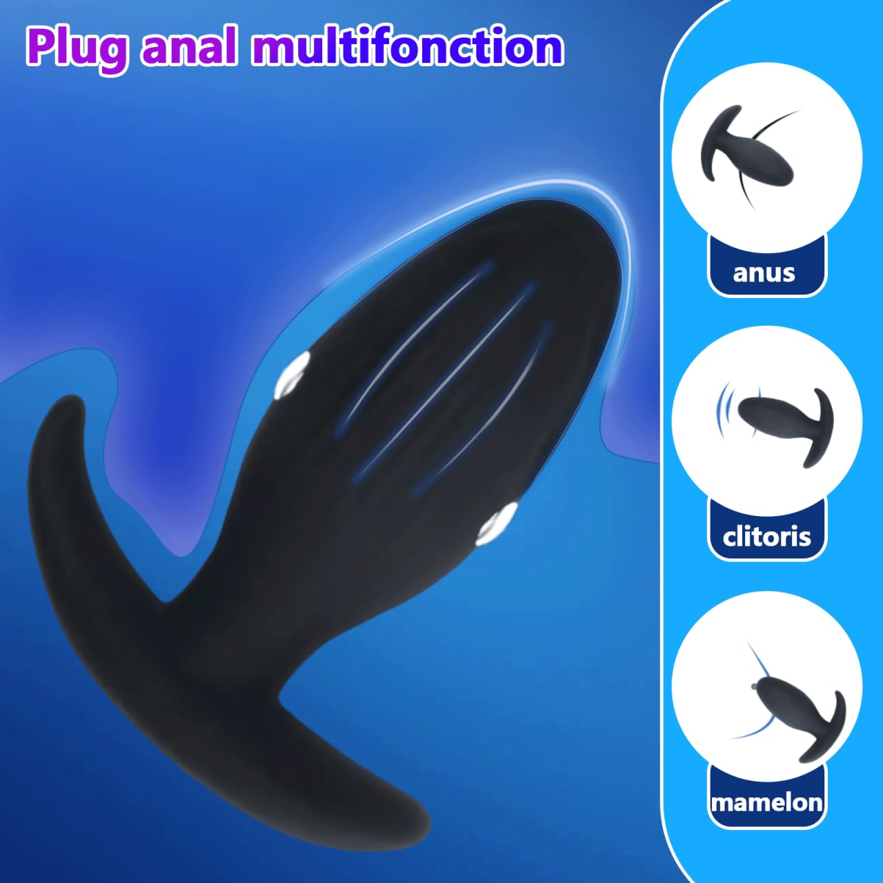 Électrostimulation Plug Anal Vibromasseurs Sex Toys Anals Plug Vibrant avec 7 Modes de Vibration et 7 Modes de Choc Electrique Télécommande Silicone Butt Plugs Anale, Prostate Homme SM Jouets Sexuels