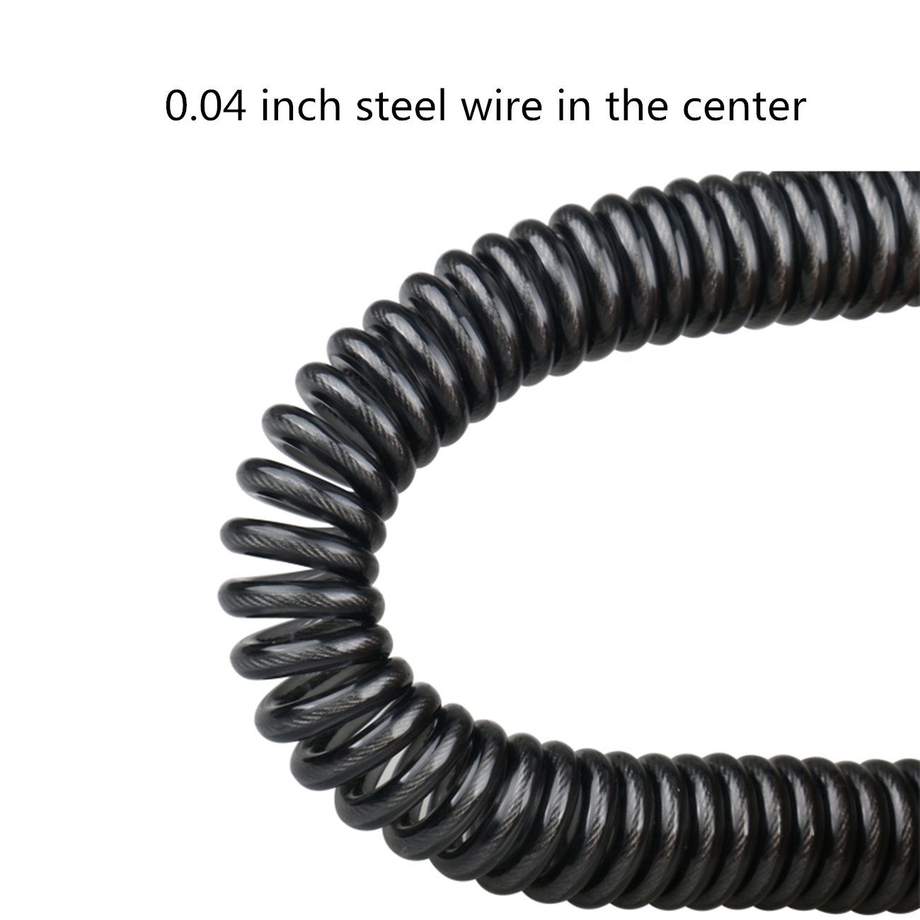 Stainless Steel Coiled Lanyard Mimilure 118 Inch Fishing Safety Tether -  For Rods Key Chain Lanyard