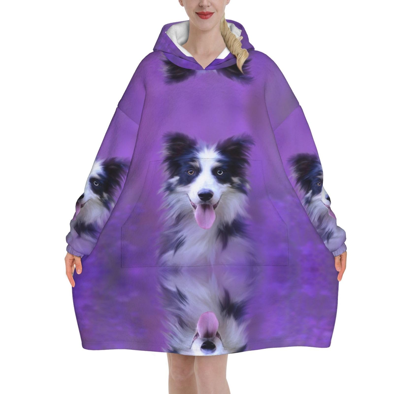 Couverture oversize Border Collie pour vos soirées cocooning - 8