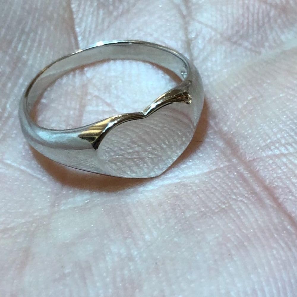 Ssjewel Unique Heart Shape Love Band 925 Sterling Silver Baby Ring Dainty Minimalist Children Band Ring For Girls Handmade Kids Plain Heart Signet Rings Customized Children Ring Gift For Her