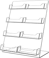 Vista 6 de Marketing Holders Soporte para tarjetas de visita para tarjetas de contacto y citas de 3.5 x 2 pulgadas, acrílico transparente, parte trasera