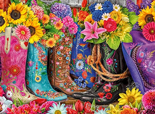 Buffalo Games – Lars Stewart – Cowgirl Colors – 1000 Piece Jigsaw Puzzle for Adults -Challenging Puzzle Perfect for Game Nights – Finished Size is 26.75 x 19.75