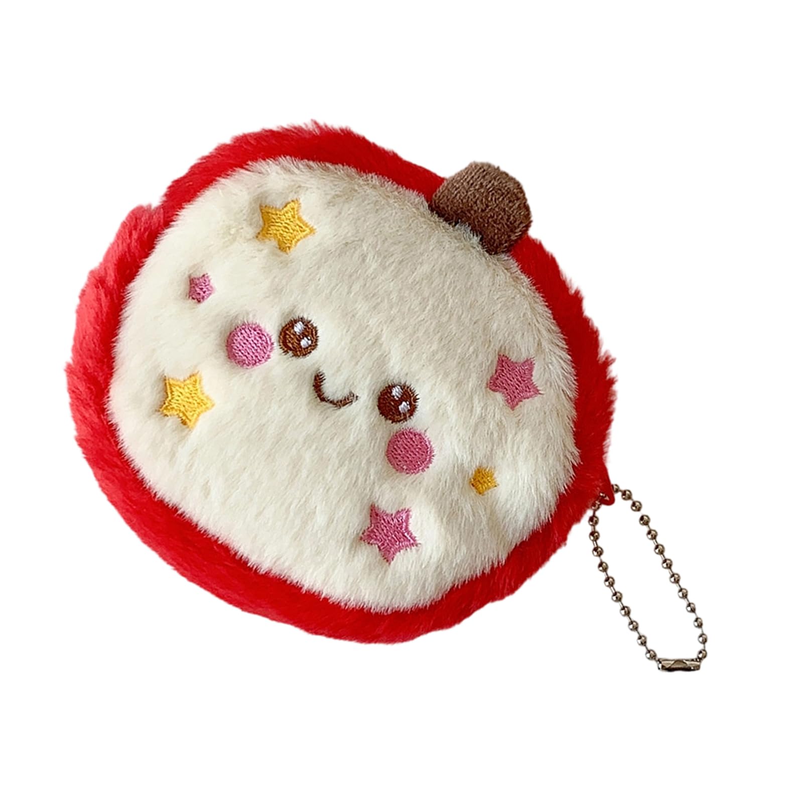 Jazuaiao Adorable Fuzzy Fruit Coin Organizers and Pouches Featuring Lanyard for Easy Carry Portable Daily Use Solution Fruit Shape Purse